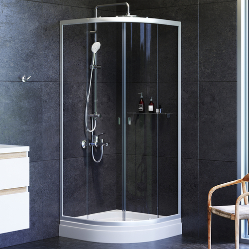 Душевой уголок AM.PM X-Joy Twin Slide 80х80 W88G-205-080MT64 профиль Хром матовый стекло прозрачное