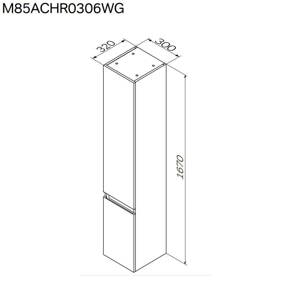 Шкаф-колонна подвесной AM.PM X-Joy M85ACHR0306WG белая