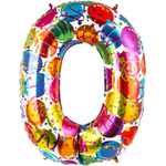 Шар Фольгированный Цифра 0 Шары (Ассорти)