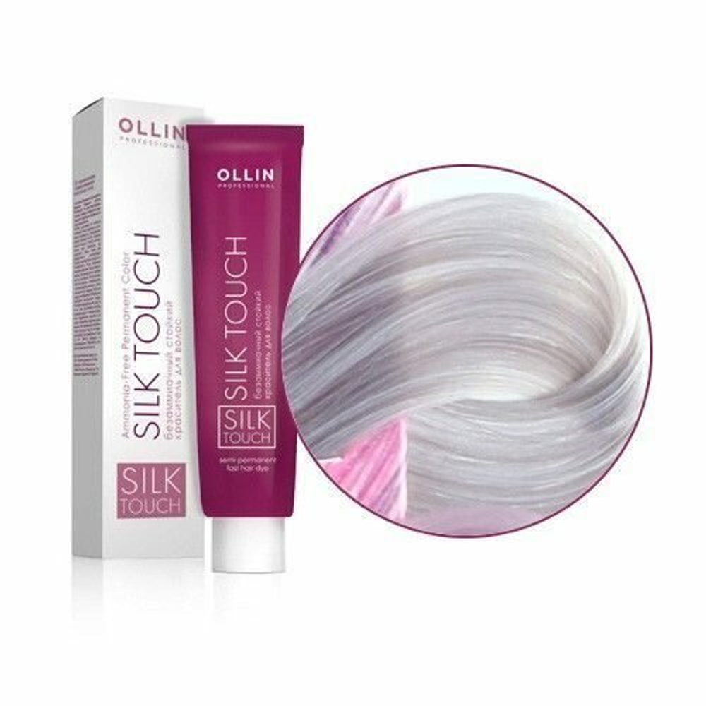 OLLIN SILK TOUCH 0/01 корректор серебряный 60мл Безаммиачный стойкий краситель для волос