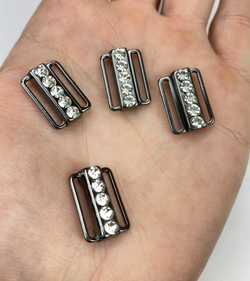 Застежка металл графит 15 мм