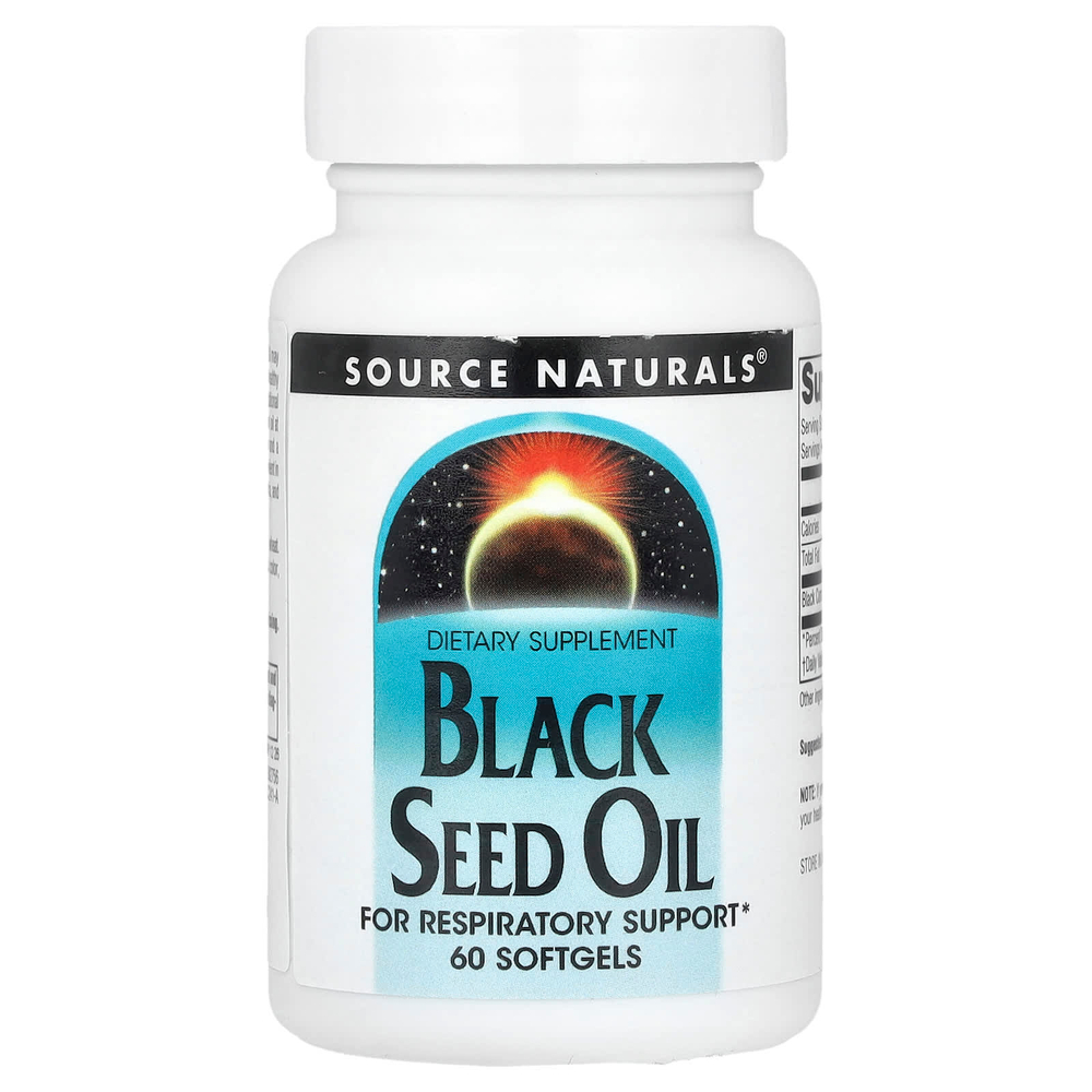 Source Naturals, Масло черного тмина, 60 мягких таблеток