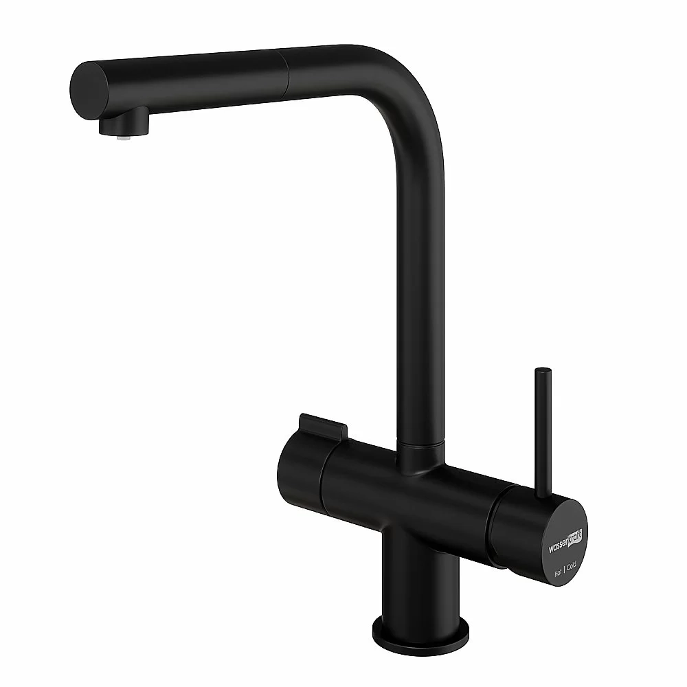 Смеситель для кухни WasserKraft A8967 черный Soft-touch