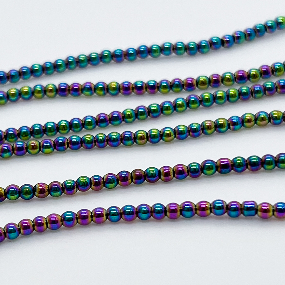 Бусины Гематит (имитация), цвет микс, размер 2,2 мм, цена за нить 180 шт (около 39 см)