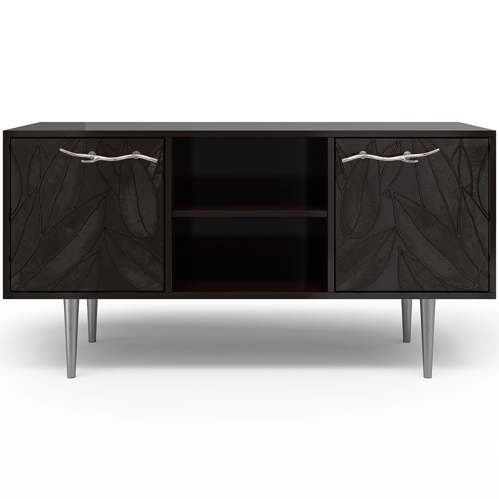 Тумба под ТВ Арт Колор leaves 117см Стайл Сильвер Терпкий коричневый