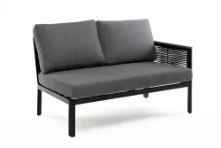 "Париж" модуль диванный левый, двухместный, цвет серый