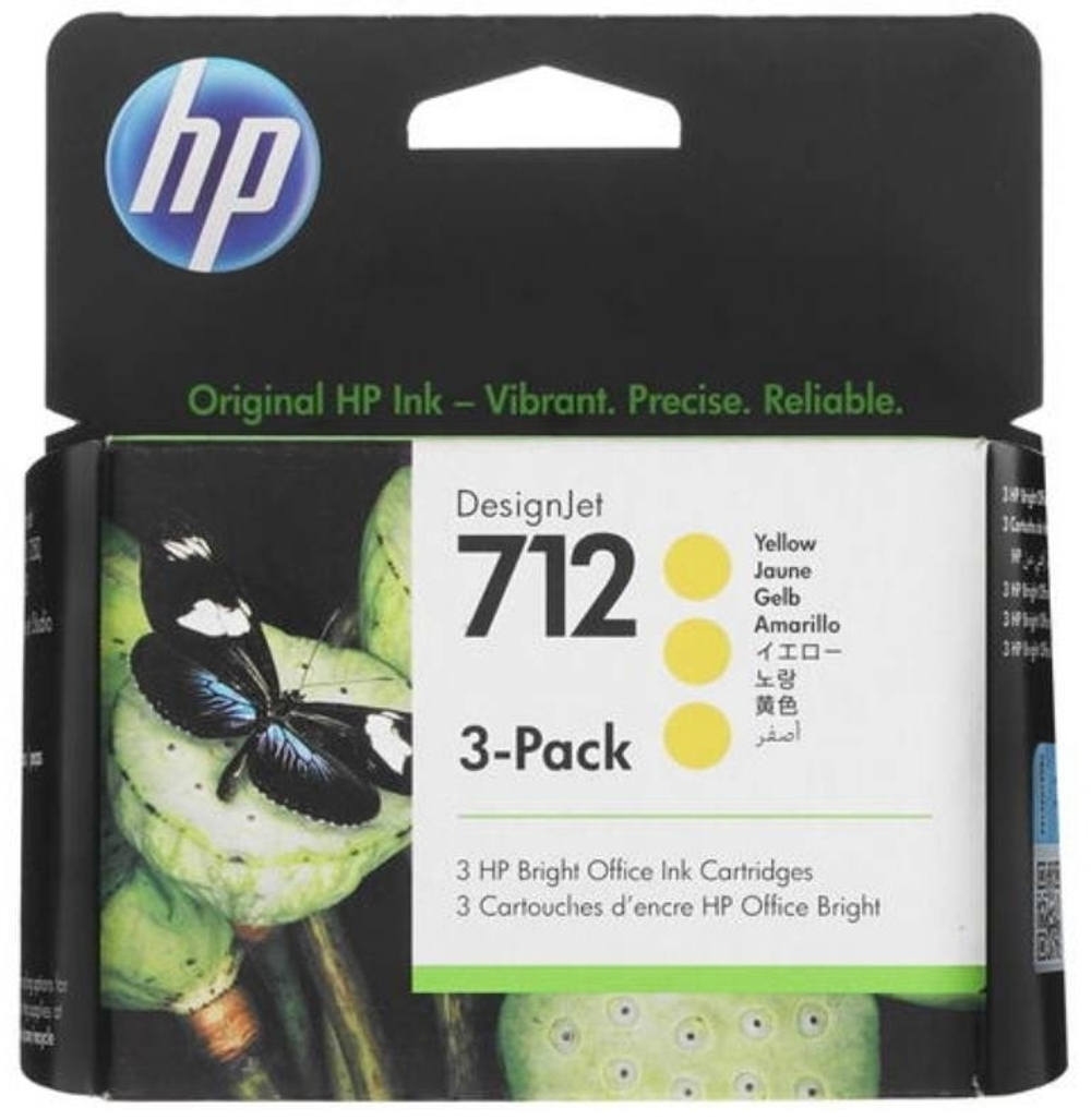 Картриджи HP 712 3ED79A желтый