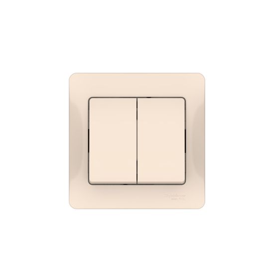 Выключатель 2-кл. Glossa (сх. 5) 10AX быстрозажим. клем. в сборе беж. SE GSL000252S