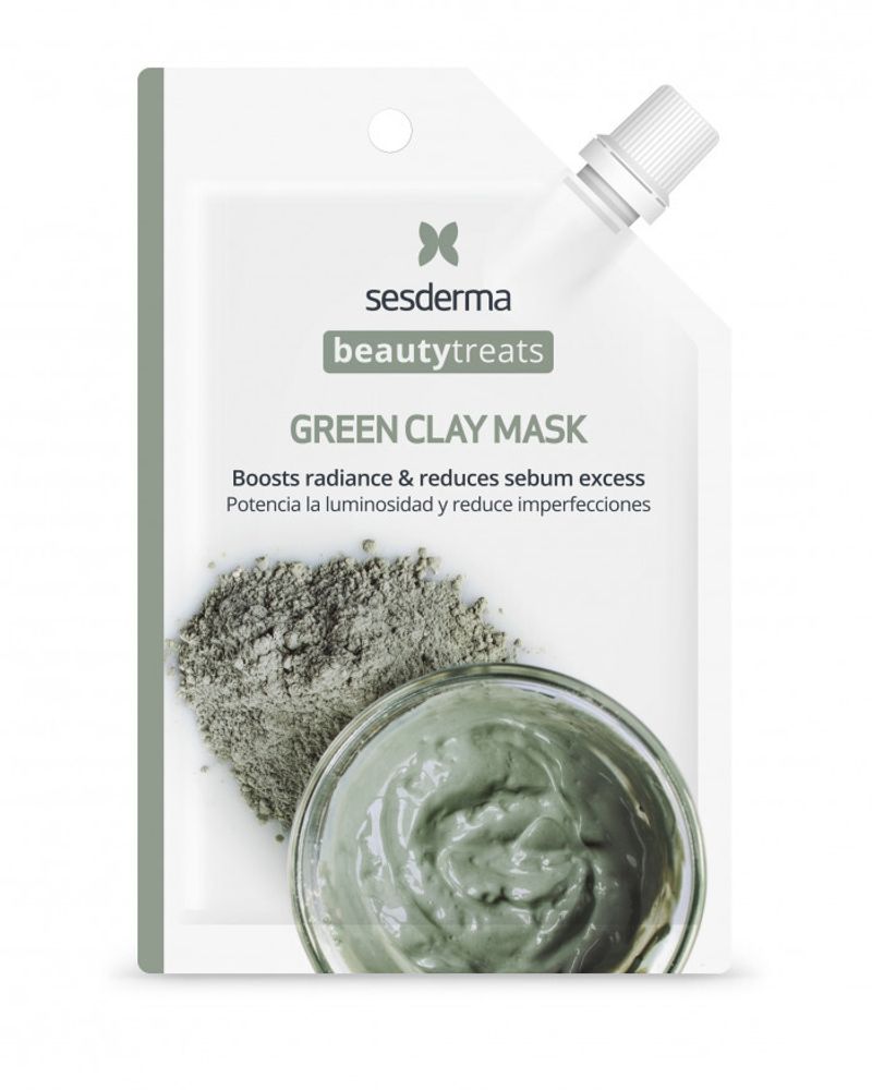 2663  Beautytreats green clay-Маска-скраб для лица