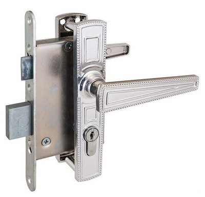 Замок Димитровград врезной "Зенит" ЗВ4-3.01 хром с ручками