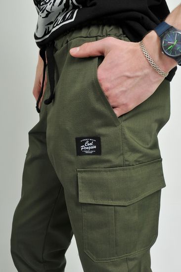 Брюки COOL PENGUIN Chino с карм. Olive/Black