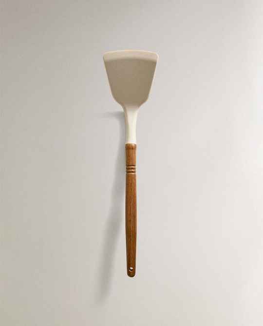 ZARA HOME КУХОННАЯ ЛОПАТКА ИЗ СИЛИКОНА, КРЕМОВЫЙ