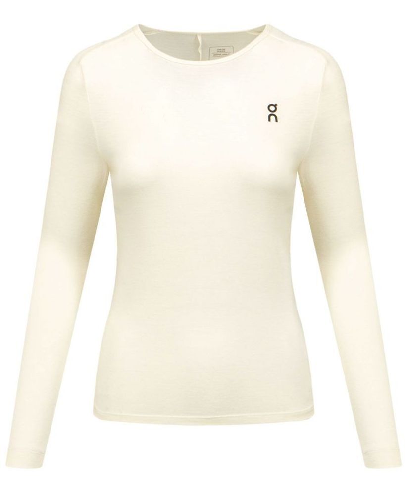 Женская теннисная футболка (dł. Рукава) ON The Roger Merino Long-T - undyed/white