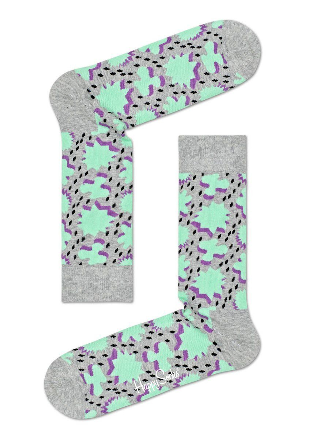 Носки унисекс Comic Relief Sock с цветными фигурами (Размер: 25) (Цвет: серый)