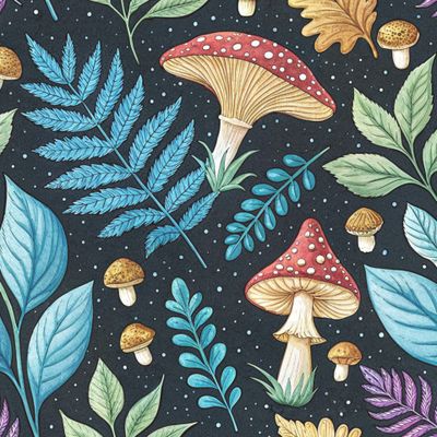 Листья и грибы осенние 2