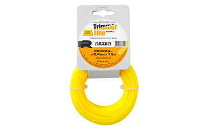 Триммерная леска квадрат GENERAL D=2,4 мм L=15 м