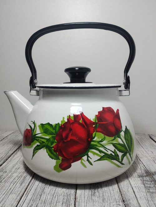Чайник 3л сферич Белый Андорра(розы) 42104-122/6