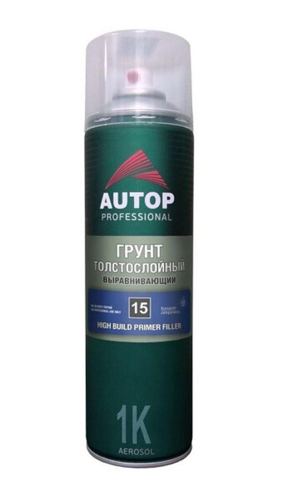 Грунтовка выравнивающая толстослойная № 15 650 мл Белая (аэрозоль) (Autop Professional)