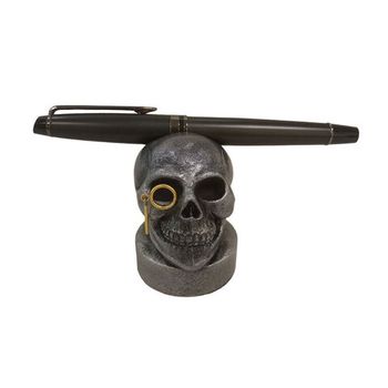 Подставка для ручки "Череп" серебристая (AI-H-S1)