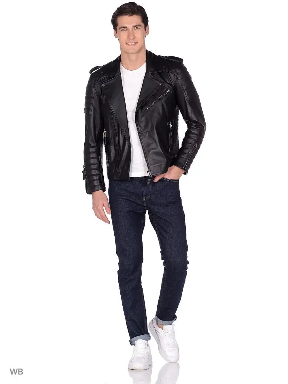 Косуха мужская  кожаная,  куртка мужская