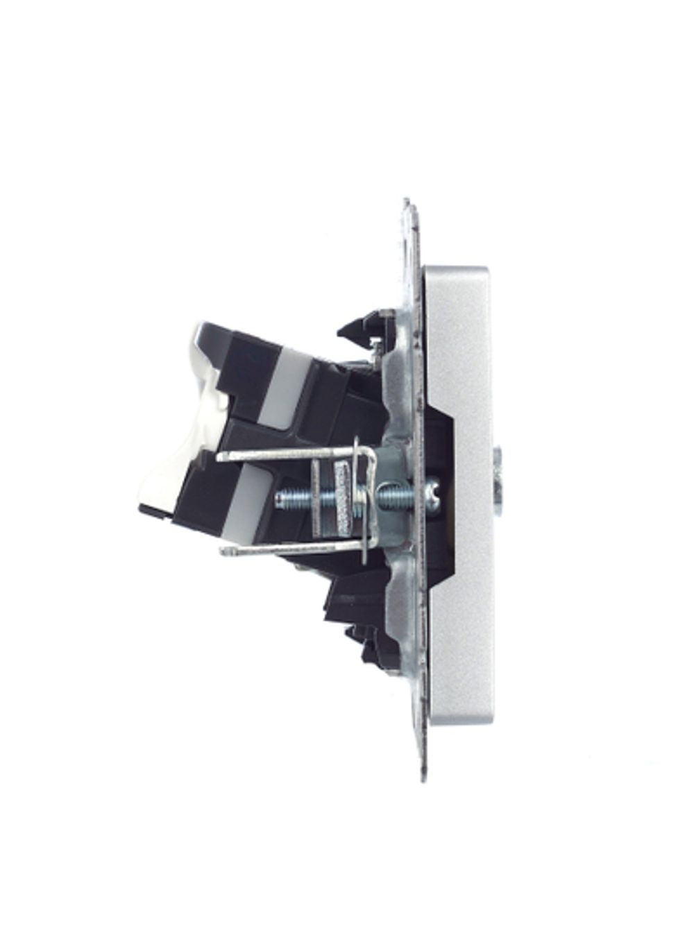 BRITE Розетка двойная TV+RJ45 кат.5E РТВ/РК12-БрА алюминий IEK