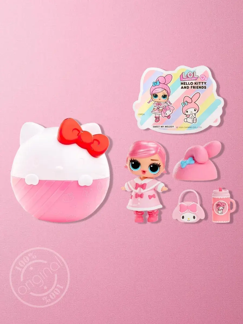 Кукла Лол Сюрприз мини в шаре Hello Kitty оригинал