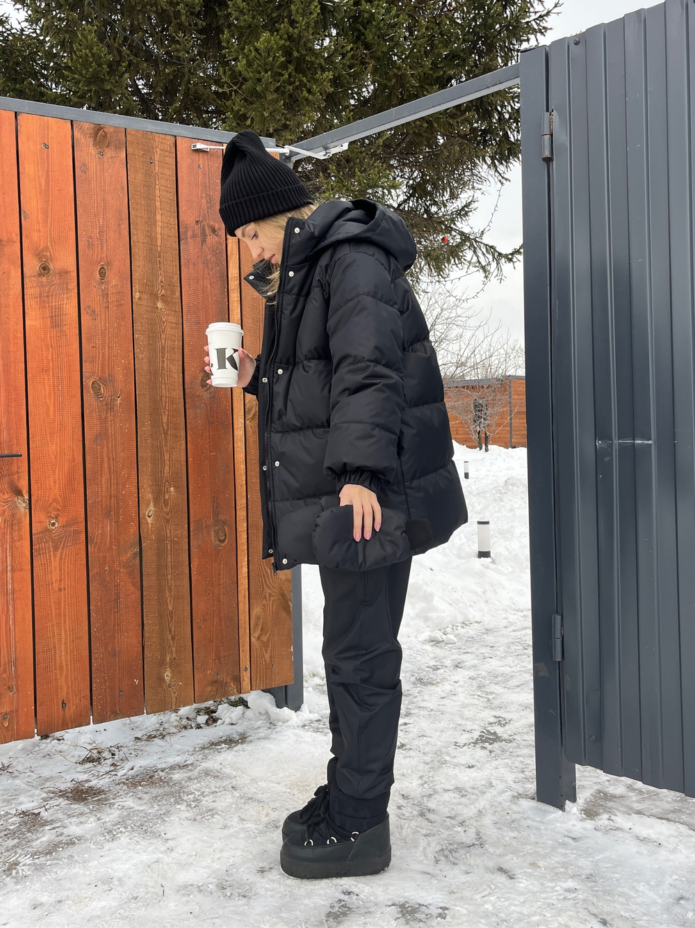 Джоггеры утеплённые, черные