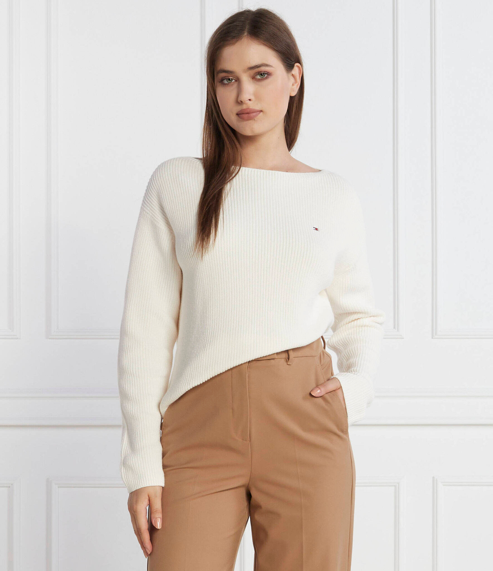 Свитер STITCH OPEN Tommy Hilfiger - белый(WW0WW40345)