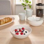 Набор глубоких тарелок IKEA FROJDEFULL (ФРОЙДЕФУЛЛ), Фарфор, Белый, 16 см, 2 шт