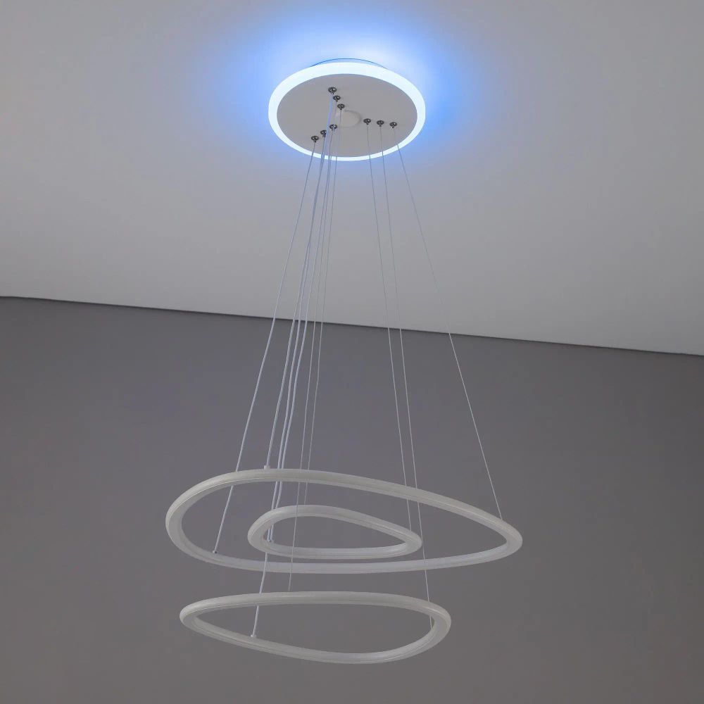 Citilux Неон Смарт CL731A330E RGB Умная подвесная люстра Белая