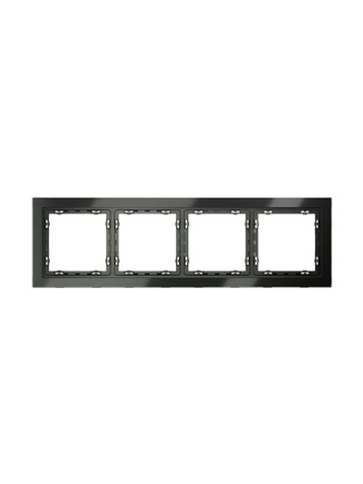 Рамка 4-м S70 стеклян. титан Voltum VLS110406