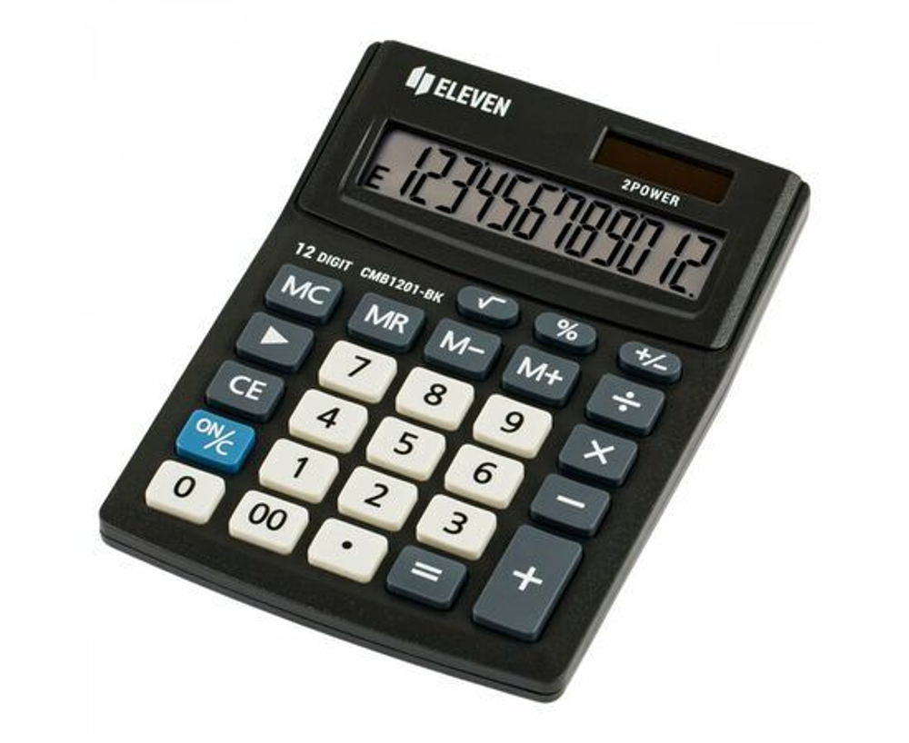 Калькулятор настольный Eleven Business Line CMB1201-BK, 12 разрядов, двойное питание, 102*137*31мм, черный