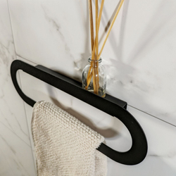 Держатель для полотенец MetaDec Oval 30см черный