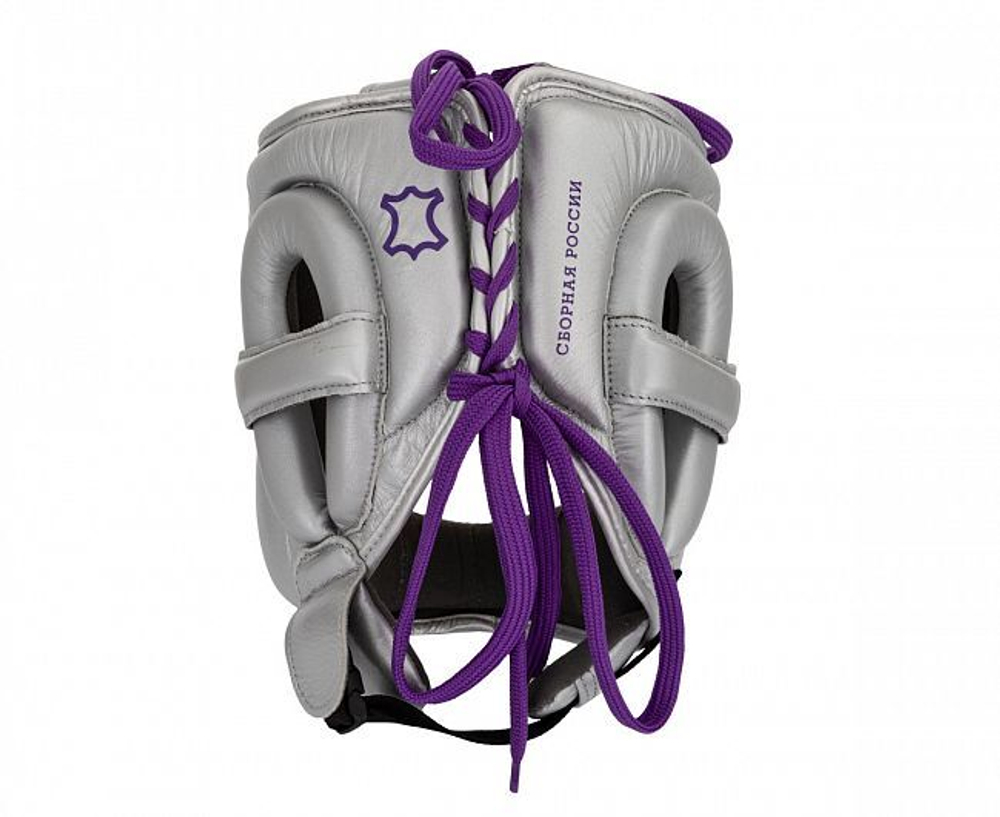 Шлем боксерский с бампером Clinch Undefeated Russian Team серебристый C160RT