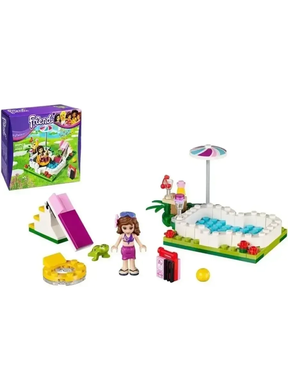 Конструктор Френдс бассейн Оливии/85 деталей/10542
