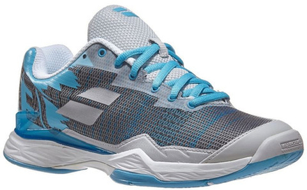 Женские Кроссовки теннисные Babolat Jet Mach и All Court Women - silver/horizon blue