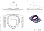 Колпак D160, вент. выход утепленный высотой Н-500, проходной элемент универсальный, черный
