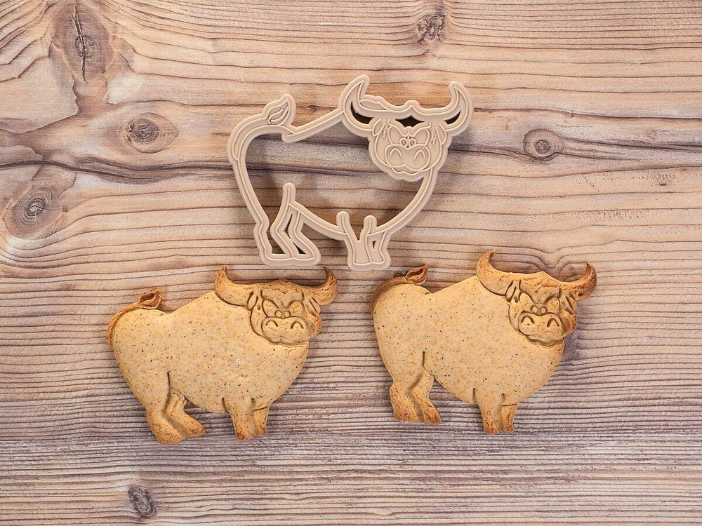 Форма-вырубка для печенья "Бычок" 10х9 см