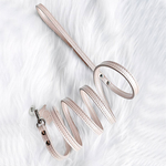 9307 Поводок кожаный "Перламутр" / PREMIUM