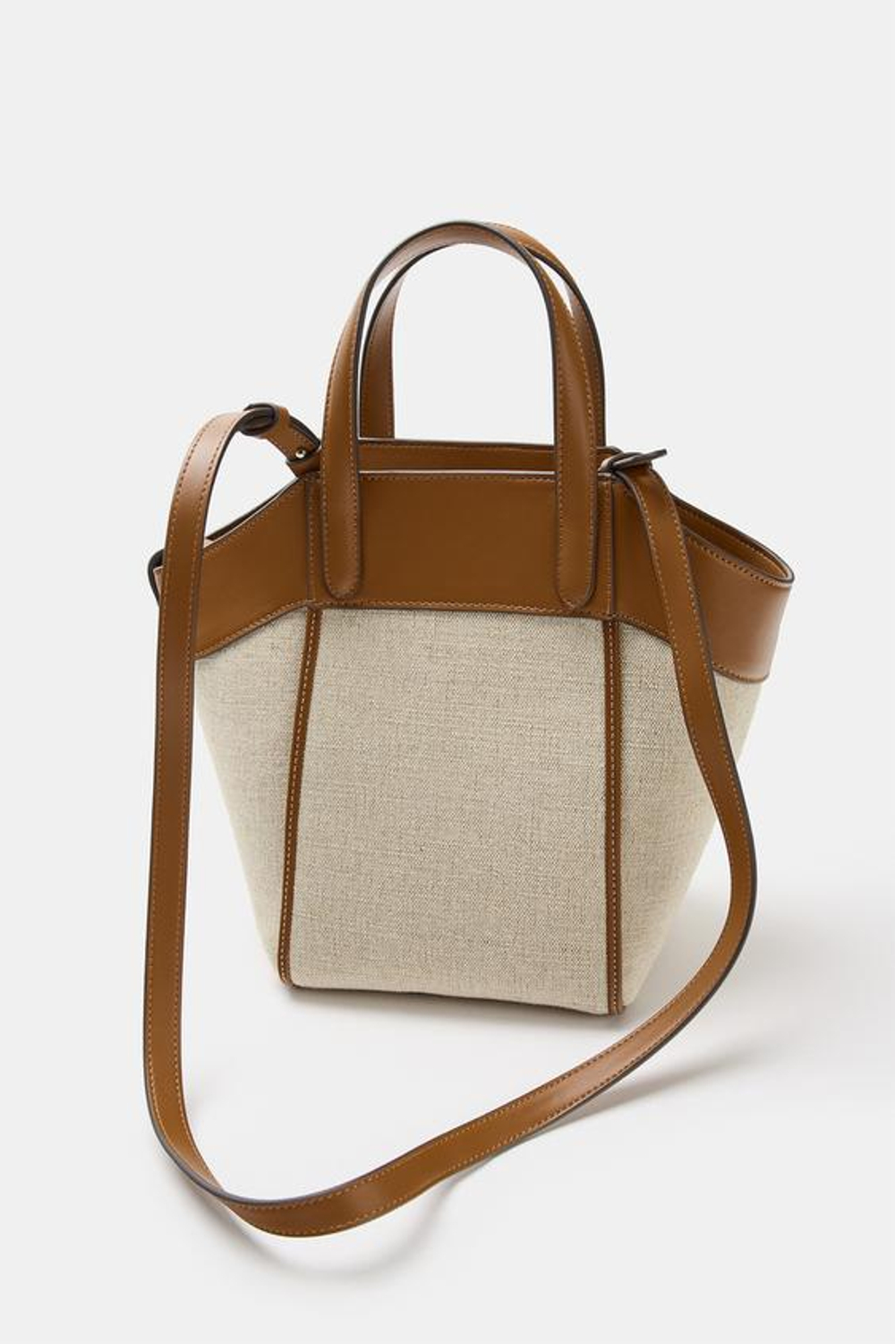 ZARA ХОЛЩОВАЯ СУМКА-МЕССЕНДЖЕР, ТЕМНЫЙ РЫЖЕВАТО-КОРИЧНЕВЫЙ