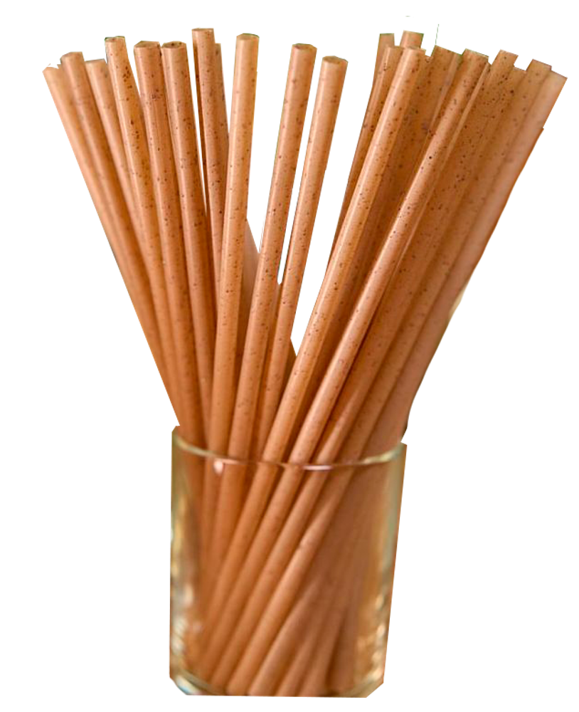 Эко трубочки из молотого кофе 18 см (100 шт/уп)