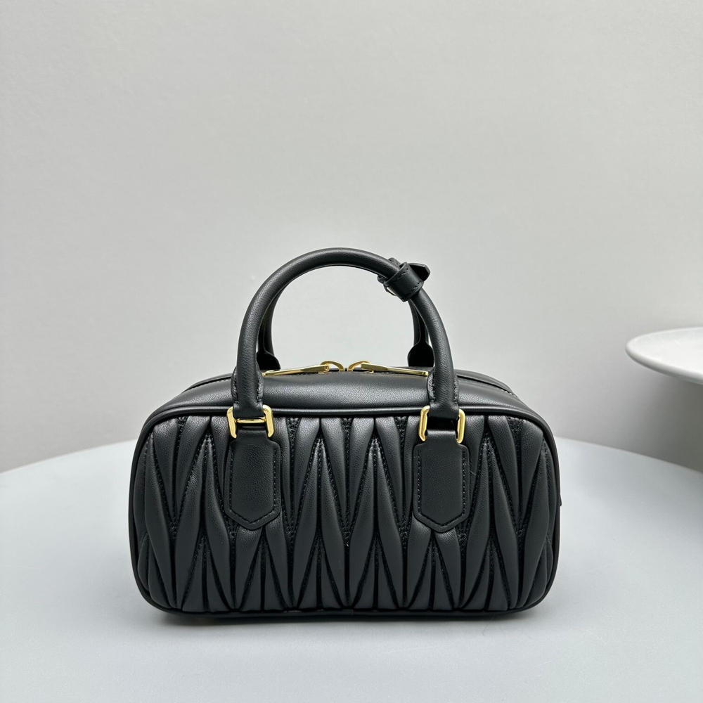 Miu Miu Matelasse Nappa Leather Top Handle Bag 24 cm