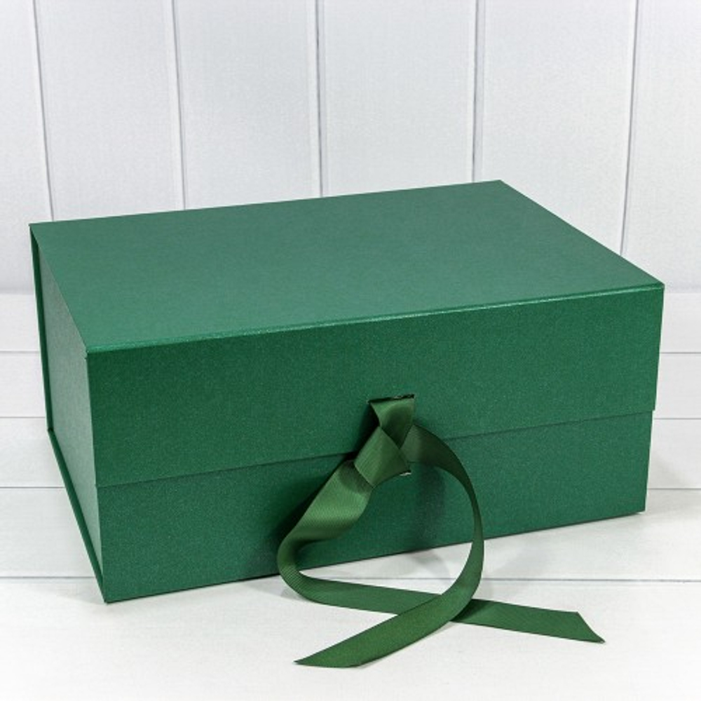 Коробка сборная 39х28х17.8 см на магнитах (Зеленый)