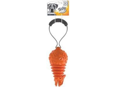 M-PETS Игрушка для собак с дозатором угощений с ручкой, цвет оранжевый