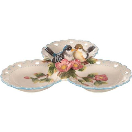 МЕНАЖНИЦА 3 СЕКЦИИ LEFARD "ПТИЦЫ НА ВЕТКЕ" 30,5*28,5*9 СМ (КОР=6ШТ.)