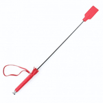 Красный кожаный стек с прямоугольным шлепком - 64 см. (Цвет: красный)