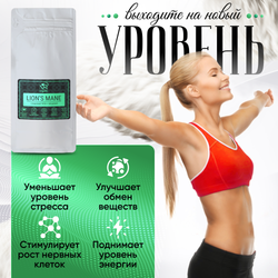 Ежовик гребенчатый, ежевик, lions mane + мицелий, порошок 100 грамм.
