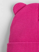 Шапка для девочки с ушками осенняя