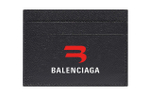 Balenciaga Cash Grained Calfskin Card Holder Men"s Black
