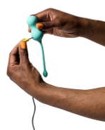 Бирюзовое виброяйцо для G-точки c пультом ДУ Romp Cello Vibrating Egg RP261SG8